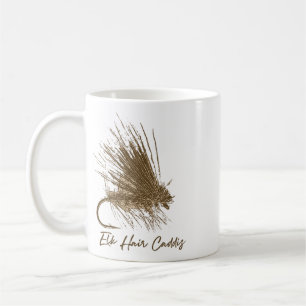Mug Pêche à la mouche Dessin de trichoptère à poils d'