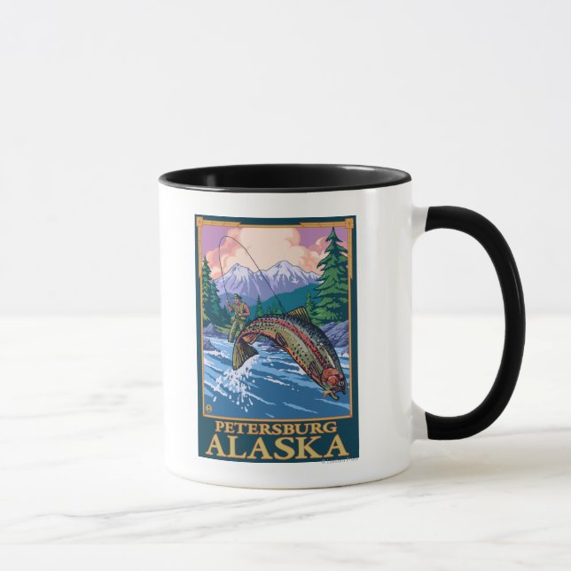 Mug Pêche à la mouche - Petersburg, Alaska (Droite)