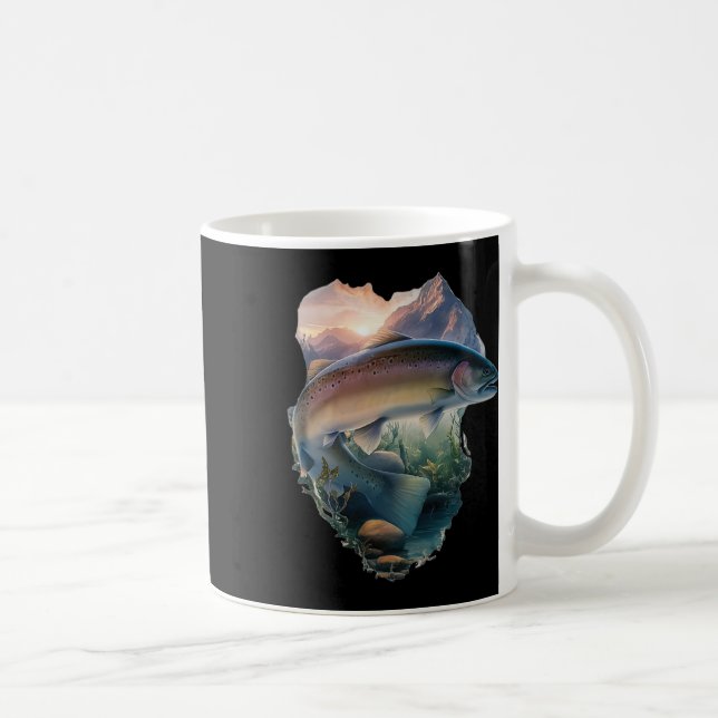 Mug Pêche à la truite Montagnes Nature Pêcheur (Droite)