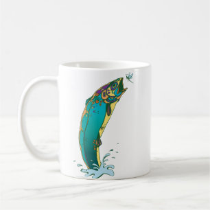 Mug Pêche à la truite psychédélique