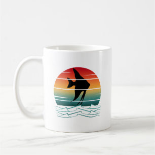 Mug Pêche au coucher du soleil poisson vintage