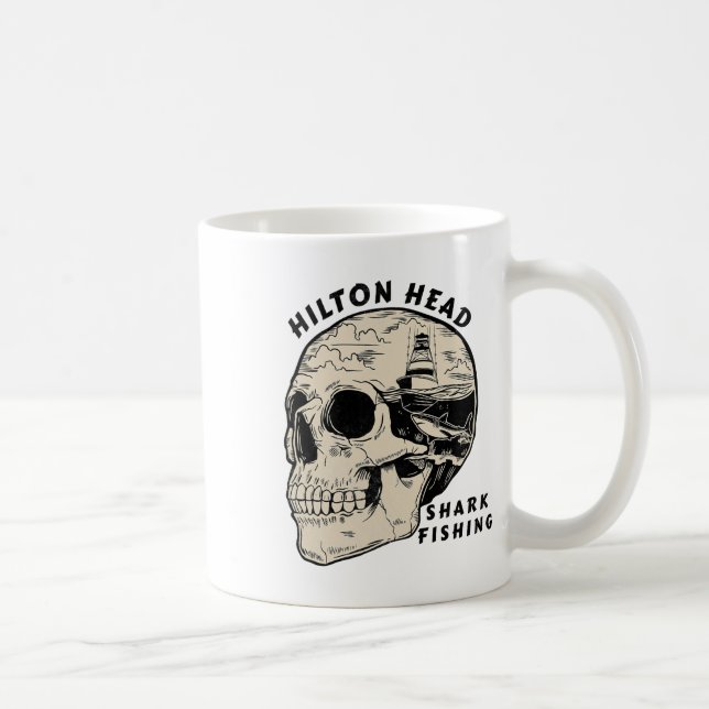 Mug Pêche aux requins sur la plage de l'île de Hilton  (Droite)