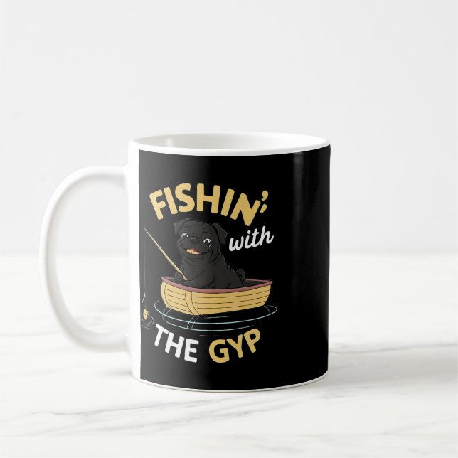 Mug Pêche avec le Gyp Pug sur la pêche en bateau  (Gauche)
