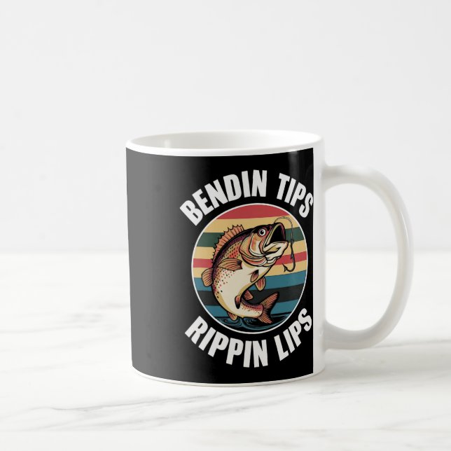 Mug Pêche B Papa Drôle Bending-astuces-rippin-lèvres  (Droite)