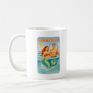 Mug Pêche Branchée Pin-Up Sirène Drôle Rétro Poisson