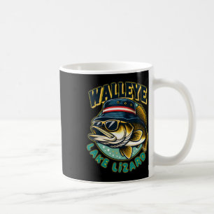 Mug Pêche chanceuse au lézard du lac Walleye
