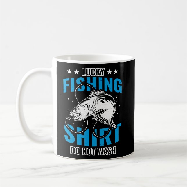 Mug Pêche chanceuse pour le chasseur de poissons et pê (Gauche)