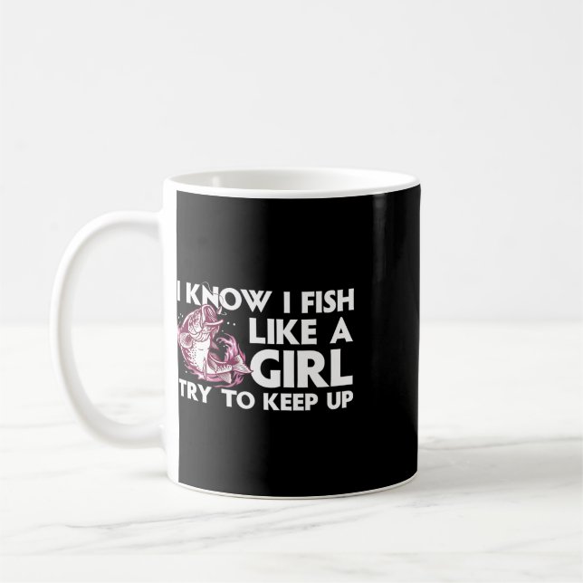 Mug Pêche Cool Pour Femmes Filles Truite Pêcheuse B Po (Gauche)