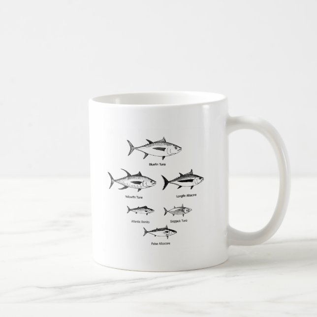 Mug Pêche côtière éloignée - logo de thon (Droite)