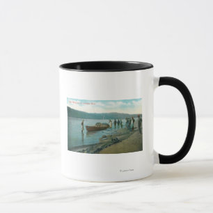 Mug Pêche de la Seine sur la rivière de RiverColumbia,