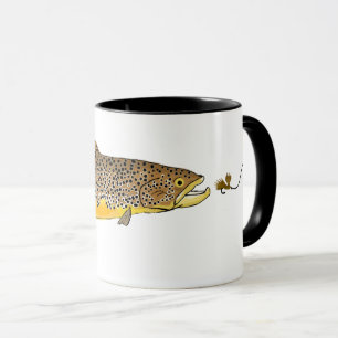Mug Pêche de mouche de truite Brown