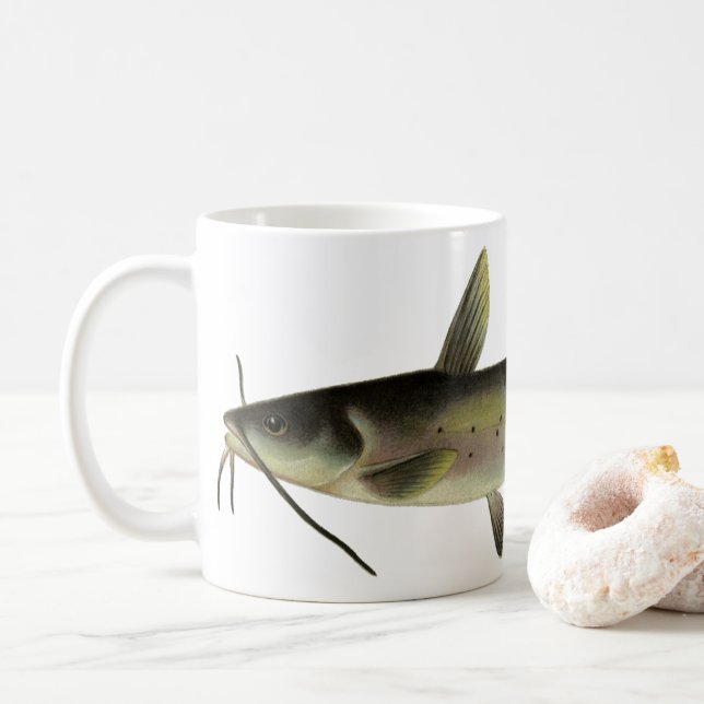 Mug Pêche de poisson vintage, Marine Life Poisson (Avec donut)