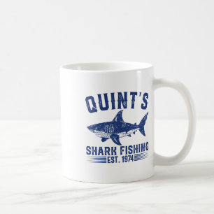 Mug Pêche de requin vintage de Quint 1974 Rétro Pêcheu