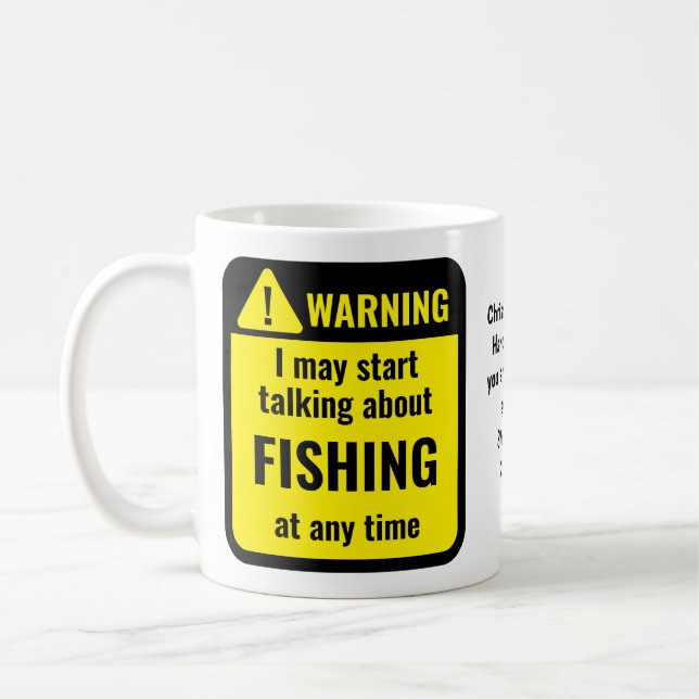 Mug Pêche drôle personnalisée (Gauche)