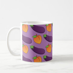 Mug Pêche et aubergine personnalisables