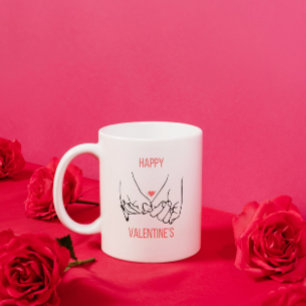 Mug Pêche et noir esthétique Bonne Saint Valentin