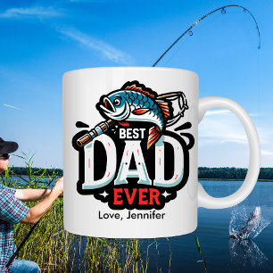 Mug Pêche Meilleure Fête des pères papa personnalisée