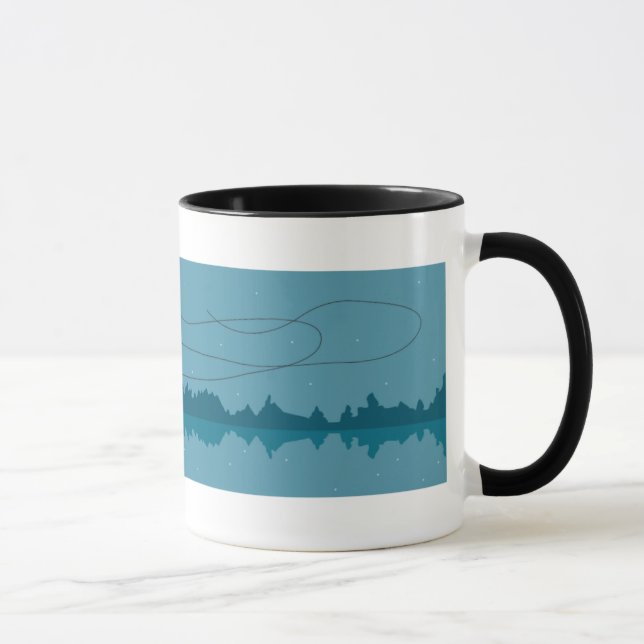 Mug Pêche nocturne sous Pleine lune (Droite)