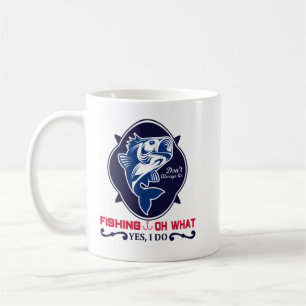 Mug Pêche OH Ce Que Oui Je Fais, Drôle Amusant Pêche C