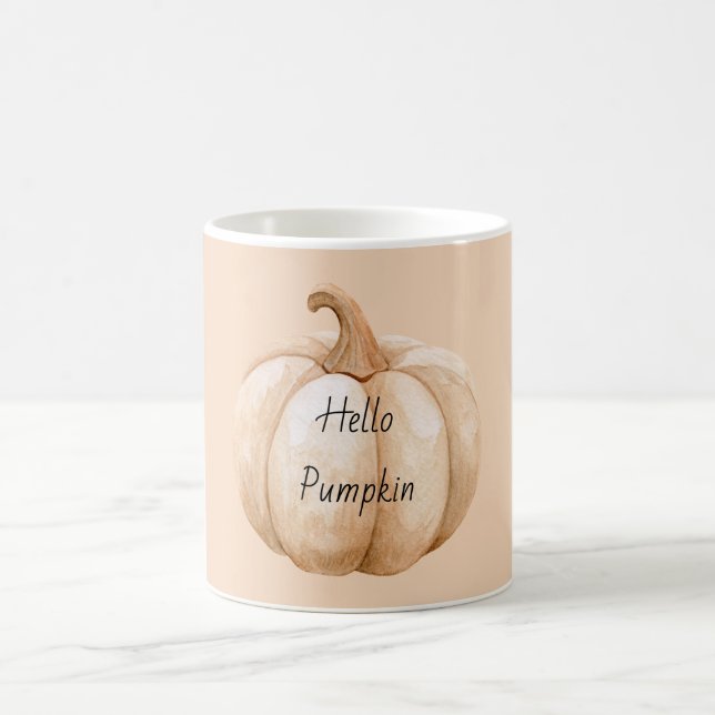 Mug Pêche Orange Bonjour Citrouille (Centre)