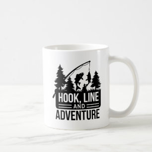 Mug Pêche Pole & Catch Camping Extérieur Illustration