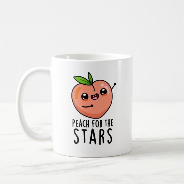 Mug Pêche Pour Les Étoiles Drôle Fruit Pun (Gauche)
