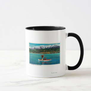 Mug Pêche saumon dans le port de Port Angeles