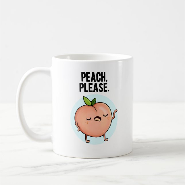 Mug Pêche S'Il Vous Plaît Drôle Fruit Pun (Gauche)