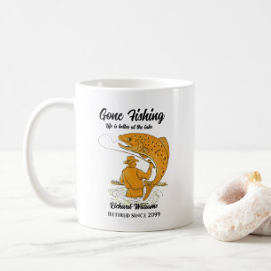 Mug Pêche terminée La vie est meilleure retraite Cadea