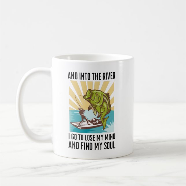 Mug Pêcher et dans la rivière Je vais perdre ma tête (Gauche)