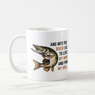 Mug Pêcher et dans la rivière Je vais perdre mon espri