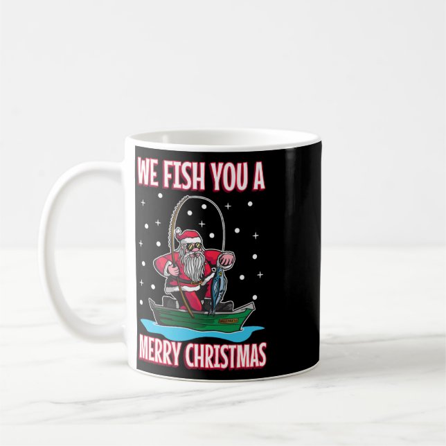 Mug Pêcheur de costume de Noël drôle cool San (Gauche)