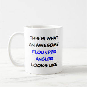 Mug pêcheur de flounder, génial