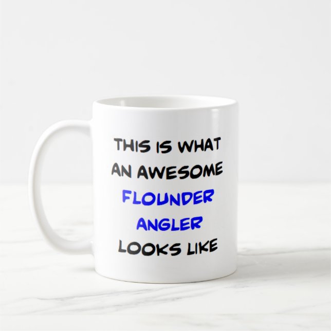 Mug pêcheur de flounder, génial (Gauche)