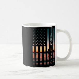 Mug Pêcheur de la vie au lac Coucher de soleil Drapeau