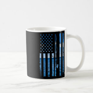 Mug Pêcheur de poisson de drapeau américain drôle B pê
