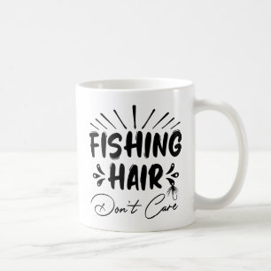 Mug Pêcheur drôle, Cheveux de pêche, ça m'est égal
