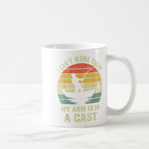 Mug Pêcheur drôle, je ne peux pas travailler aujourd'h