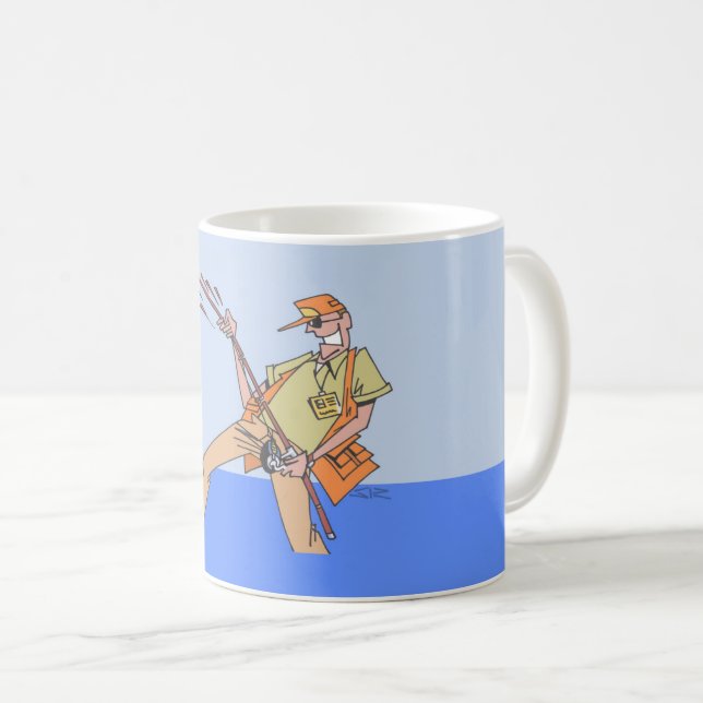 Mug Pêcheur mâchoire à gauche (Devant droit)