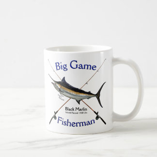 Mug Pêcheur Marlin noir de grand jeu