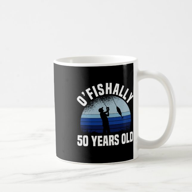 Mug Pêcheur officielement âgé de 50 ans 50e anniversai (Droite)