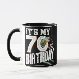 Mug Pêcheur pêcheur âgé de 70 ans 70e