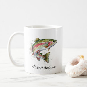Mug Pêcheur personnalisé - Conception de pêche à la tr