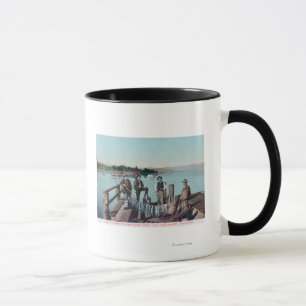 Mug Pêcheurs montrant le crochet du jour