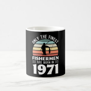 Mug Pêcheurs nés en 1971 50e anniversaire Gift Fishing