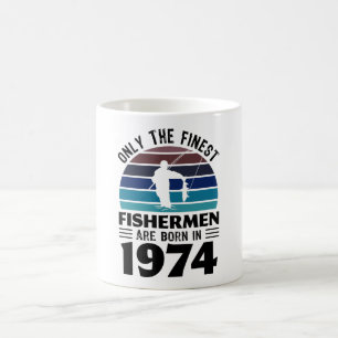 Mug Pêcheurs nés en 1974 50e anniversaire Cadeaux de