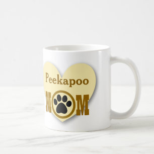 Mug Peekapoo Maman Amoureux des chiens Don Empreinte d