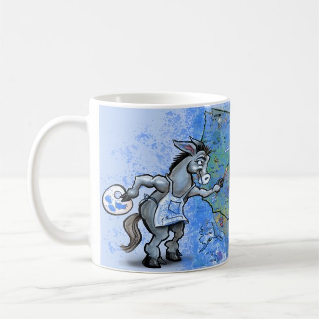 Mug Peindre l'Amérique démocrate bleu (Gauche)