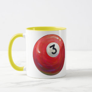 Mug Peint 3 Motif de billard