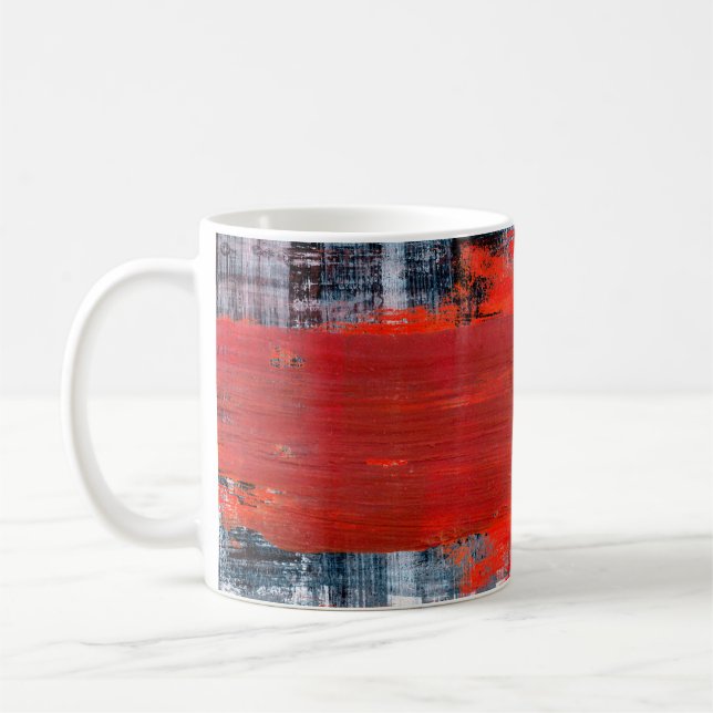 Mug  peint à la main fond abstrait, abstrait, douleur (Gauche)